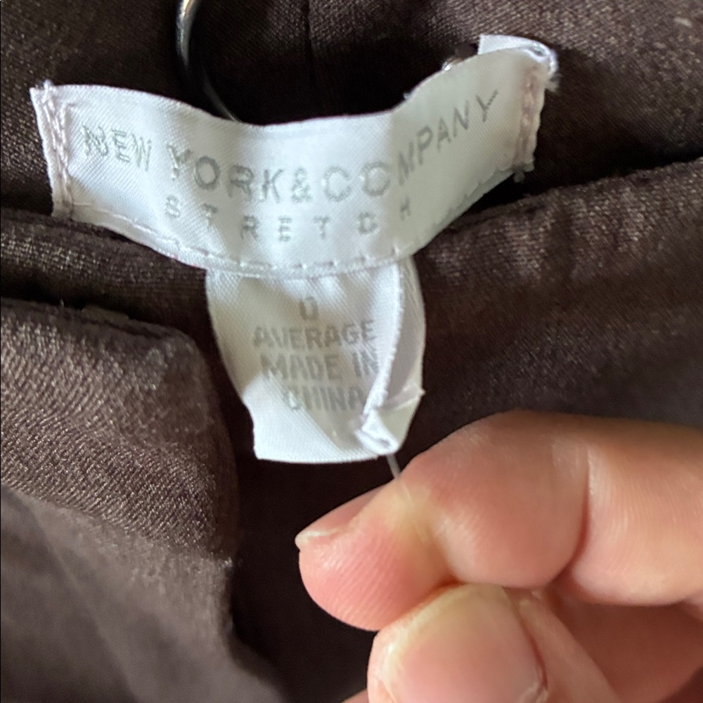 New York & Company sz 0 Bootcut Brown Dress Pants nwt - Picture 6 of 8
